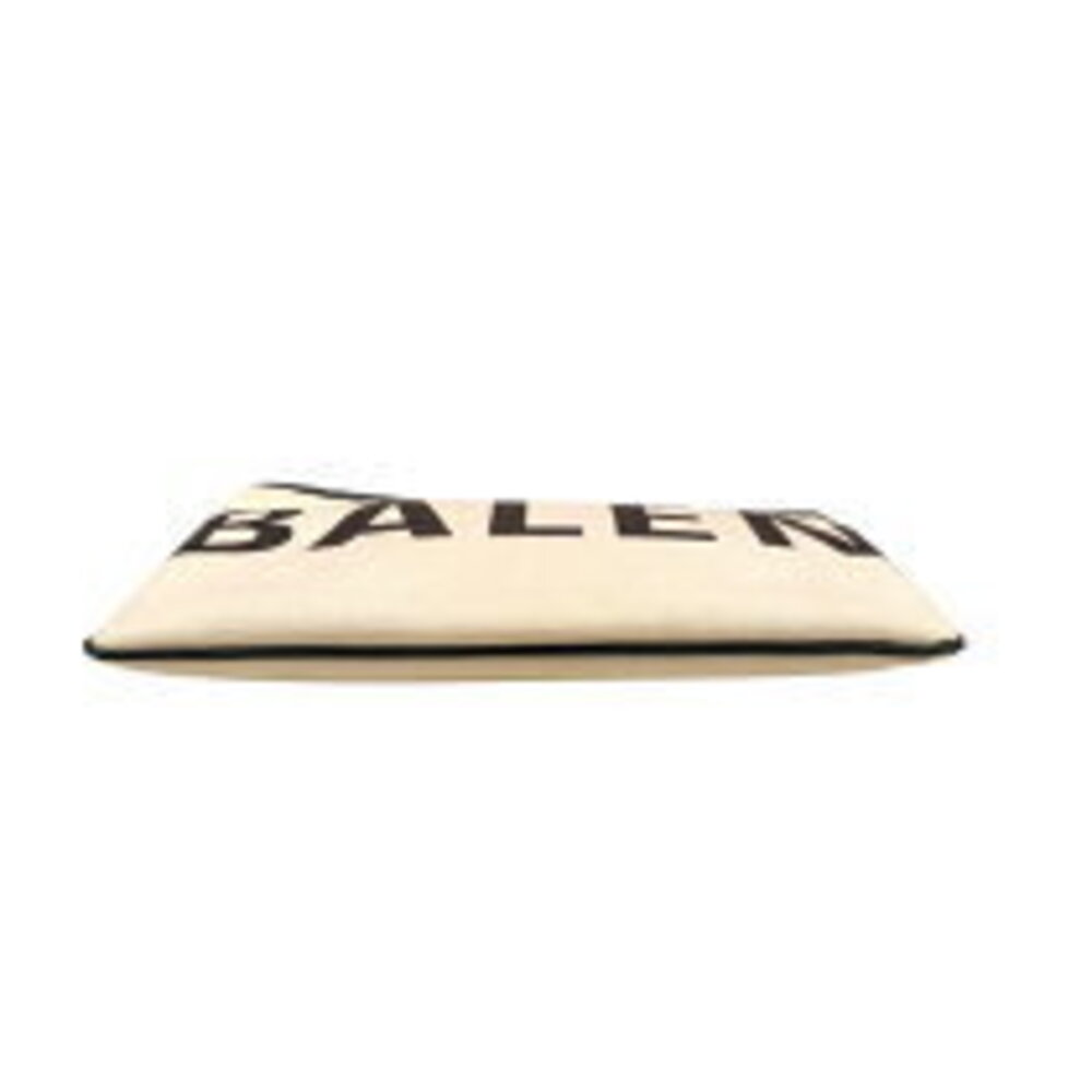 Balenciaga Pouch White Black Canvas Clutch Bag - Picture 3 of 11